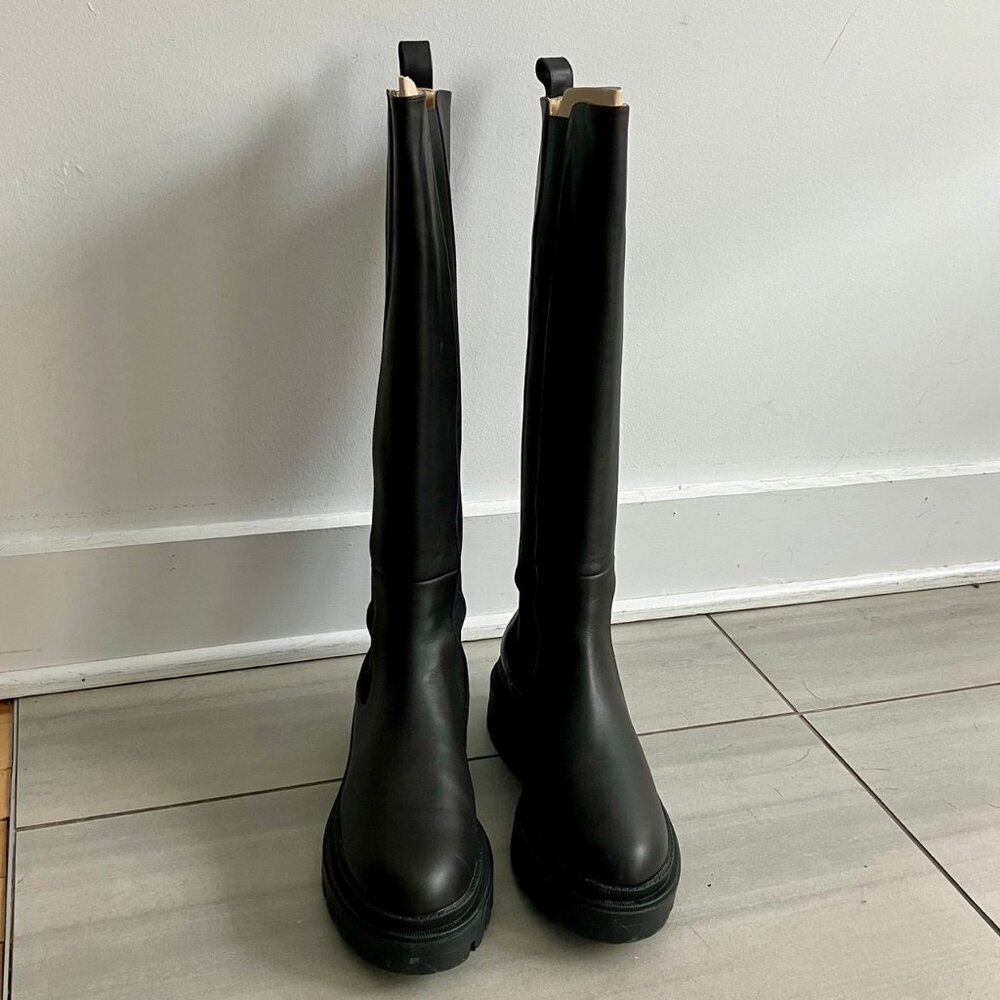 Poppy Barley Elevate Chelsea Knee High Leather Boot - Picture 8 of 10
